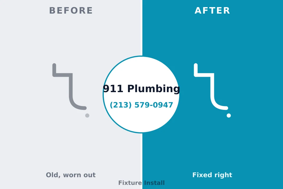 Before and after: plumbing company Halfway House, PA